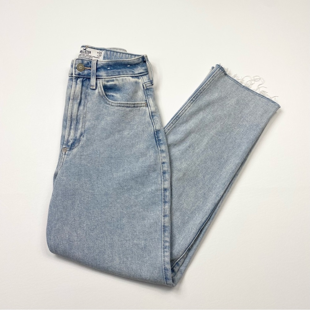 Women’s Hollister Curvy Ultra High-Rise Vintage Straight Leg Denim Jeans Size 00